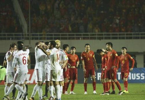 中国足球对战叙利亚胜利了没